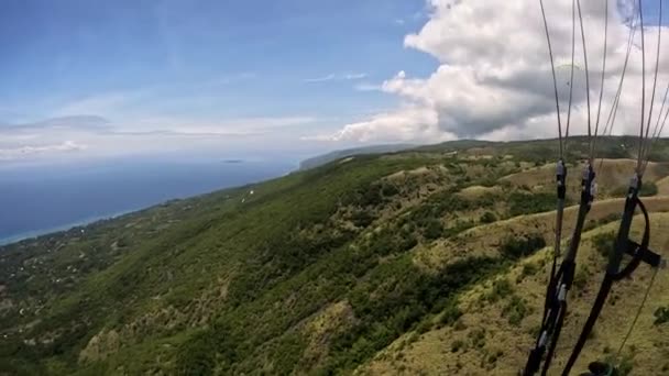 Parapente Océano Isla Tropical Imágenes Alta Calidad — Vídeo de stock