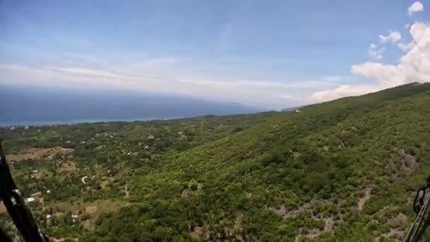 Parapente Océano Isla Tropical Imágenes Alta Calidad — Vídeos de Stock