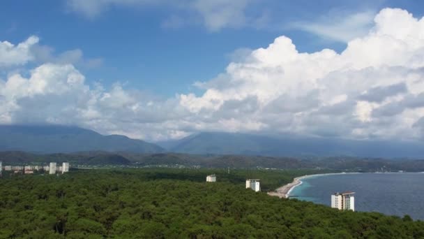 Resort Pitsunda Abkhazia Drone Mar Negro Imagens Alta Qualidade — Vídeo de Stock