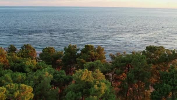 Закат Черном Море Абхазии Высококачественные Кадры — стоковое видео