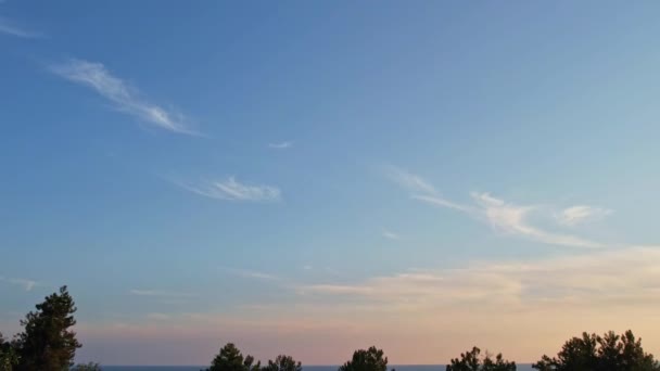 Sonnenuntergang Schwarzen Meer Drohnenaufnahmen Hochwertiges Filmmaterial — Stockvideo