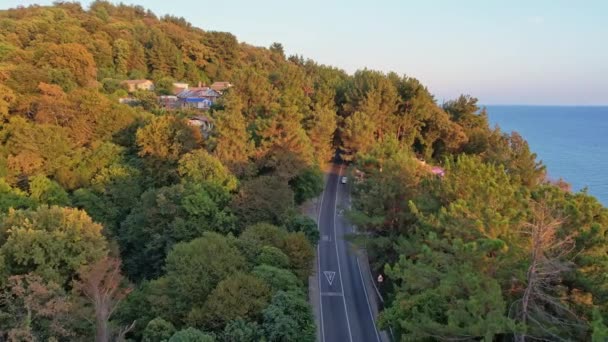 黑海地区无人机画面上的日落高质量的4K镜头 — 图库视频影像