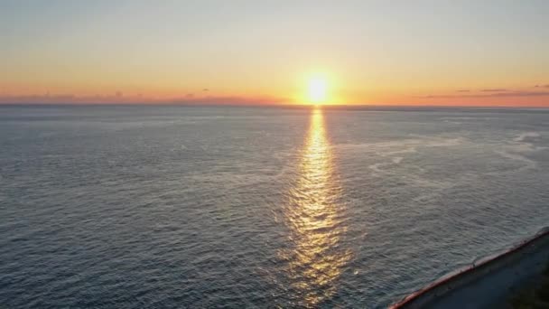 黑海地区无人机画面上的日落高质量的4K镜头 — 图库视频影像