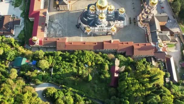 Das Neue Athos Kloster Abchasien Die Stadt Des Neuen Athos — Stockvideo
