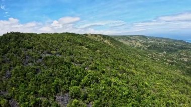 Tropik bir adada paraşütle atlamak. Yüksek kalite 4k görüntü