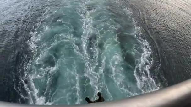 Sul Tetto Traghetto Tra Isole Tropicali Tramonto Filmati Alta Qualità — Video Stock
