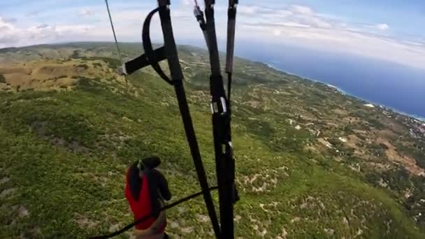 Paralotniarstwo Tropikalny Ocean Wyspiarski Wysokiej Jakości Materiał — Wideo stockowe
