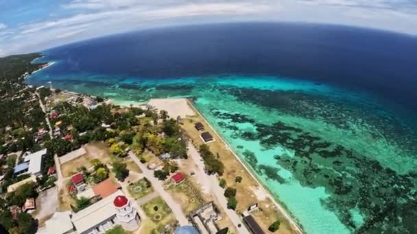 Parapente Océano Isla Tropical Imágenes Alta Calidad — Vídeo de stock