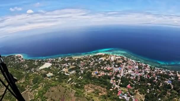 Αλεξίπτωτο Τροπικό Νησί Ωκεανός Υψηλής Ποιότητας Πλάνα — Αρχείο Βίντεο