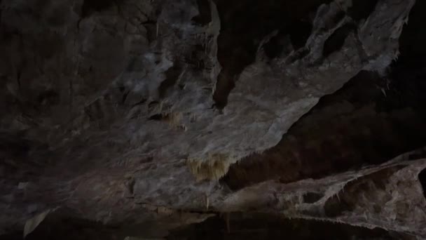Sinter Formations Deepest Karst Pit World Abkhazia Verevkin Athos Snow — Stock Video