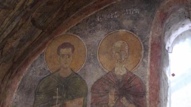 Türkiye 'nin Demre kentindeki Aziz Niklas Ortodoks Kilisesi' nin kalıntıları. Yüksek kalite 4k görüntü