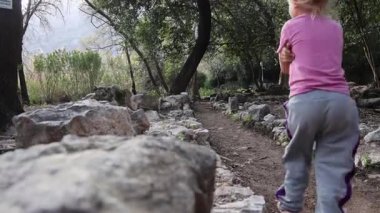 Türkiye 'deki antik Olimpos kentinin kalıntıları. Yüksek kalite 4k görüntü