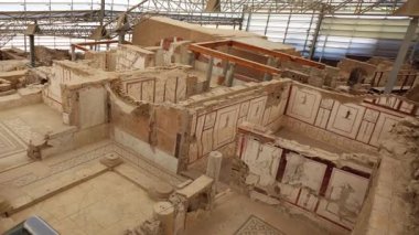 Türkiye 'nin Efes antik kentinde yaşayan varlıklı vatandaşların yaşadığı villalar. Yüksek kalite 4k görüntü