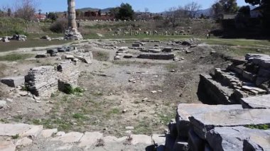 Artemis tapınağının kalıntıları antik dünyanın bir harikasıdır. Yüksek kalite 4k görüntü