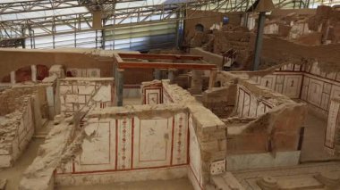 Türkiye 'nin Efes antik kentinde yaşayan varlıklı vatandaşların yaşadığı villalar. Yüksek kalite 4k görüntü