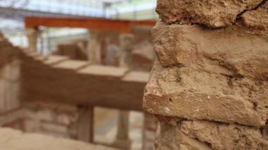 Türkiye 'nin Efes antik kentinde yaşayan varlıklı vatandaşların yaşadığı villalar. Yüksek kalite 4k görüntü