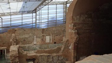 Türkiye 'nin Efes antik kentinde yaşayan varlıklı vatandaşların yaşadığı villalar. Yüksek kalite 4k görüntü