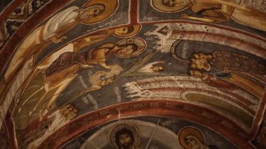 Kapadokya 'daki Antik Mağara Ortodoks Kiliseleri. Yüksek kalite 4k görüntü