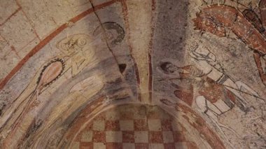 Kapadokya 'daki Antik Mağara Ortodoks Kiliseleri. Yüksek kalite 4k görüntü