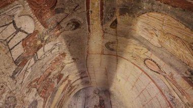 Kapadokya 'daki Antik Mağara Ortodoks Kiliseleri. Yüksek kalite 4k görüntü