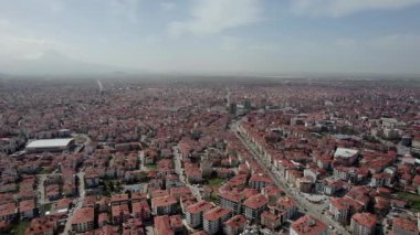 Aksaray şehri hindi günü drone saldırısı. Yüksek kalite 4k görüntü