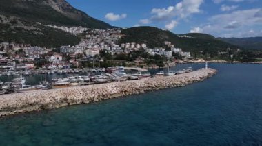 Kas City kış uçağı saldırısı. Yüksek kalite 4k görüntü