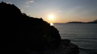 Kas City kış uçağı saldırısı. Yüksek kalite 4k görüntü