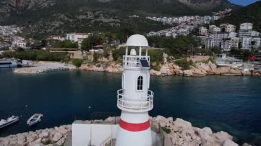 Kas City kış uçağı saldırısı. Yüksek kalite 4k görüntü