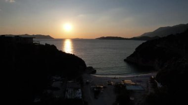 Kas City kış uçağı saldırısı. Yüksek kalite 4k görüntü