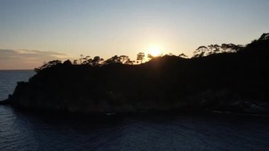 Oludeniz hindisi günbatımı drone çekimlerinde. Yüksek kalite 4k görüntü