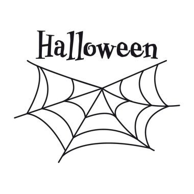 Örümcek ağları ve cadılar bayramı. Cadılar Bayramı koleksiyonları ve beyaz arka plandaki mülkiyet mutlu bayram ve parti konsepti olarak gösterilir.. 