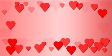 Sevgililer Günü ve Anneler Günü vektör tebrik kartı, boş alan