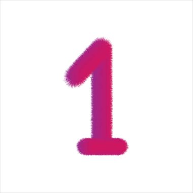 Beyaz Arkaplanda Yüksek Kaliteli 3D Shaggy 1 numara. İzole Vektör Elementi