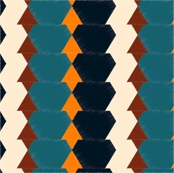 Nahtlose Geometrische Muster Ethnische Und Stammesmotive Patchwork Ornament Bohemien Stil — Stockvektor
