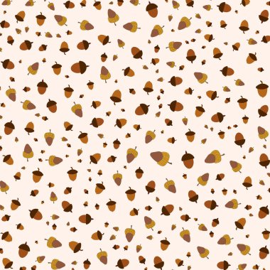 Şükran Günü meşe palamudu desenli vektör çizimi. Şükran günün kutlu olsun. Hasat festivali. Şükran Günü kartı tasarımı, meşe palamudu deseni.