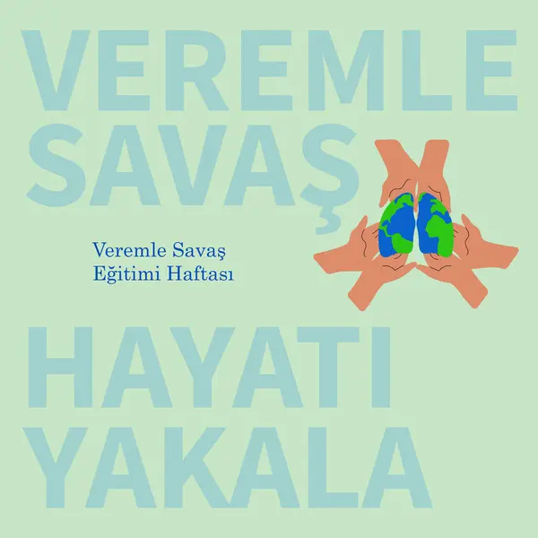 Veremle Sava Hafta Tüberküloz Haftası. 1-7 Ocak, 24 Mart. vektör illüstrasyonu.