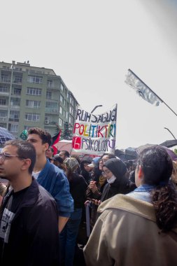 Mayıs 01.2025 - Tandogan Meydanı Ankara, Türkiye. 1 Mayıs İşçi Bayramı kutlamaları ve yürüyüşleri işçiler, sendikalar ve öğrenciler tarafından düzenlendi. 1 Mayis Isci Bayrami Kutlu olsun.