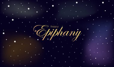 Epifani Günü illüstrasyon vektör geçmişiniz kutlu olsun. Üç papaz günü. Üç Bilge Adam. Tebrik kartları, pankartlar ve arkaplanlar için kullanılabilir.
