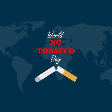Dünya Tütünsüz Günü vektör çizimi.