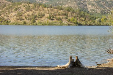 Ankara, Türkiye 'de Eymir göl manzarası
