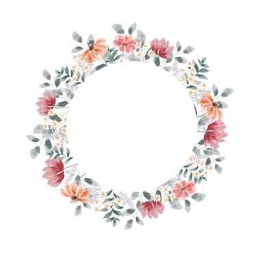 Suluboya yaban çiçeği okaliptüs davet arkaplanı, desenler 