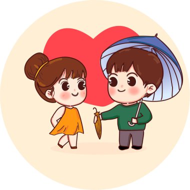 düz karakter vektör çizim