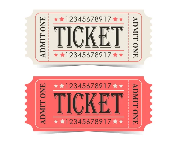 Bilet vektörü. Eski tarz sinemada.