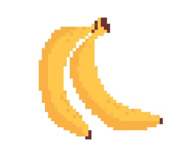 Meyve vektörü çiziminin renkli pikseller koleksiyonu. piksel resim biçimi