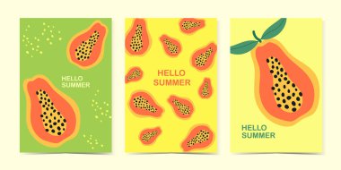 Yaz indirimi afişleri ve posterleri. Web ve sosyal medya afişleri, baskı materyalleri, haber tasarımları, kuponlar, pazarlama için vektör illüstrasyonları