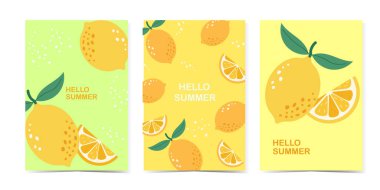 Yaz indirimi afişleri ve posterleri. Web ve sosyal medya afişleri, baskı materyalleri, haber tasarımları, kuponlar, pazarlama için vektör illüstrasyonları