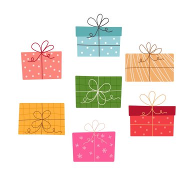 Mutlu Noeller ve mutlu yıllar arkaplanı, tebrik kartı, poster, tatil kapağı. Kusursuz desen