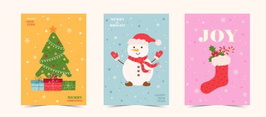 Mutlu Noeller ve mutlu yıllar arkaplanı, tebrik kartı, poster, tatil kapağı. Kusursuz desen