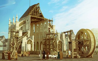 Avrupa Ortaçağ Katedrali İnşaat Alanı, 3D.