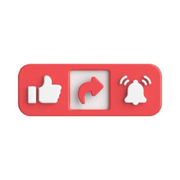 Youtube Share Bell Icon — Stock Photo, Image